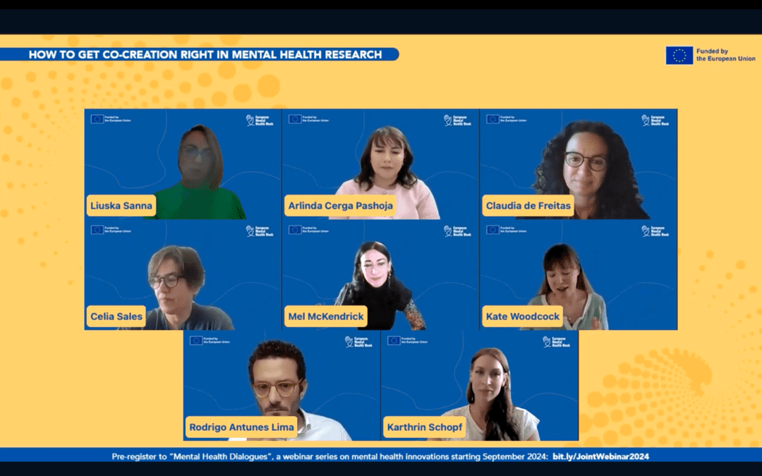 Webinaire sur la co-création dans la recherche en santé mentale : disponible pour visionner maintenant !